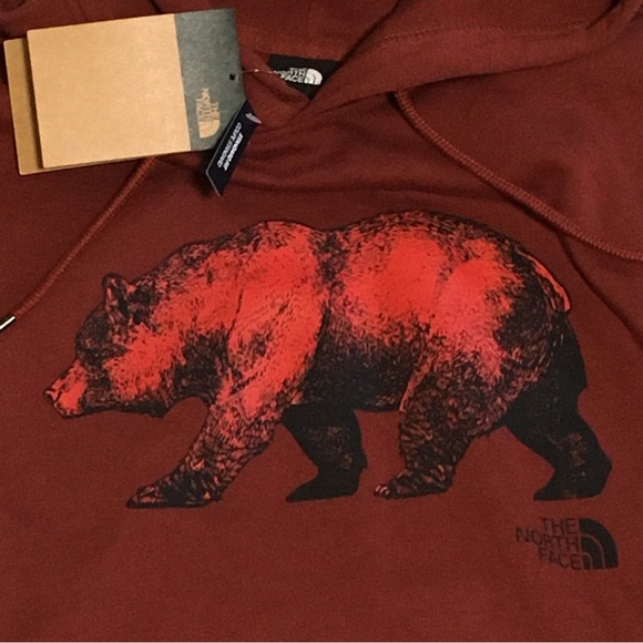 The North Face Pullover Hoodie Hooded Sweatshirt Sweater Mens Sz S Red New NWT - Picture 3 of 8